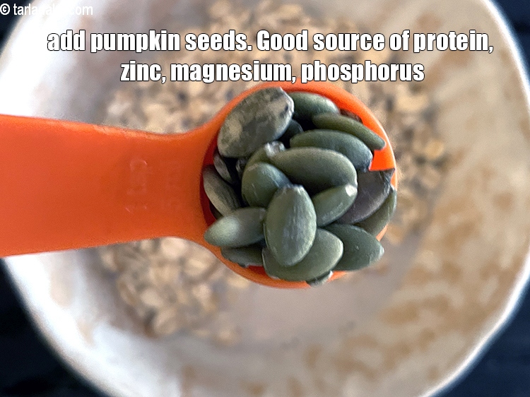 Step 9 – Add&nbsp;<meta charset="UTF-8" />1 tbsp&nbsp;<a href="glossary-pumpkin-seeds-pepitas-kaddu-ke-beej-857i">pumpkin seeds</a>.&nbsp; <ol> <li>Pumpkin seeds are a very good source of …