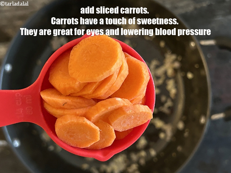 Step 22 – <meta charset="UTF-8" /> Add&nbsp;<a href="glossary-sliced-carrots-748i">sliced carrots</a>. Carrots add a touch of sweetness and earthy flavor …