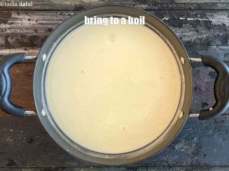 Step 8 – Bring to a boil.