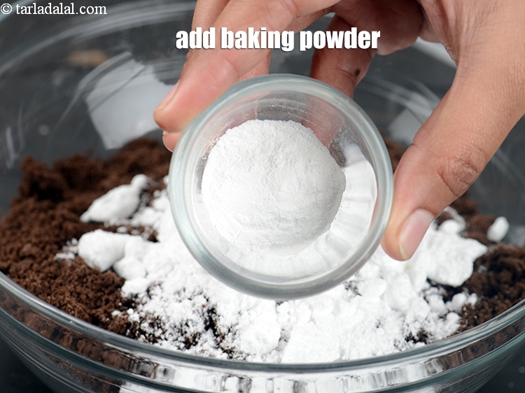Step 8 – Add 1 tsp <a href="https://www.tarladalal.com/glossary-baking-powder-425i">baking powder</a>.