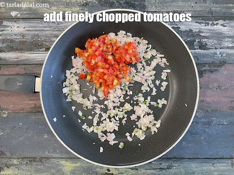 Step 13 – Add&nbsp;<meta charset="UTF-8" />1/2 cup&nbsp;finely&nbsp;<a href="glossary-chopped-tomatoes-779i">chopped tomatoes</a>.
