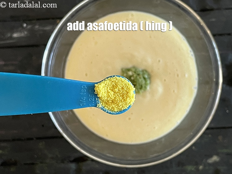 Step 17 – Add&nbsp;<meta charset="UTF-8" />1/4 tsp&nbsp;<a href="glossary-asafoetida-hing-113i">asafoetida (hing)</a>.