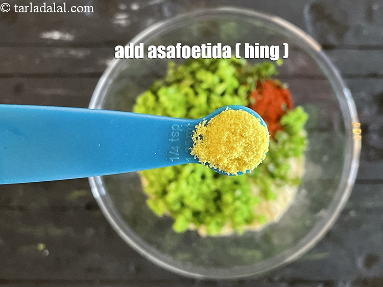 Step 8 – Add&nbsp;<meta charset="UTF-8" />1/4 tsp&nbsp;<a href="glossary-asafoetida-hing-113i">asafoetida (hing)</a>.