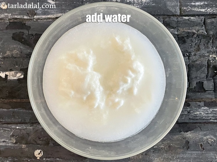 Step 8 – Add 1/4 cup water.