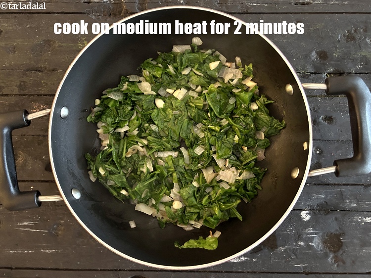 Step 13 – Cook on a medium flame for 2 minutes.