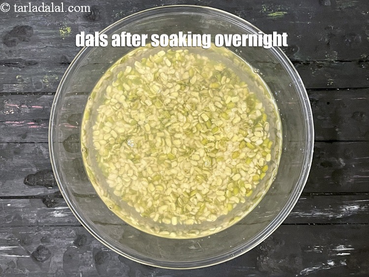 Step 8 – Dals after soaking overnight.