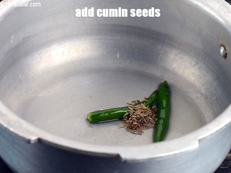 Step 8 – Add &frac14; tsp <a href="https://www.tarladalal.com/glossary-cumin-seeds-jeera-zeera-381i">cumin seeds (jeera)</a>.