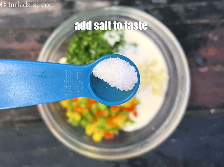 Step 16 – Add salt to taste. We added 1/4th tsp salt.