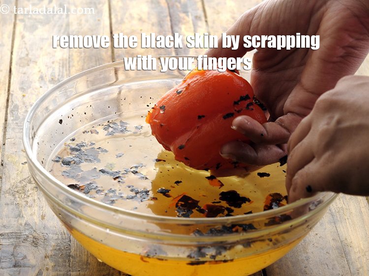 Step 8 – Remove the black skin by scrapping with your fingers. Discard the water and the black …