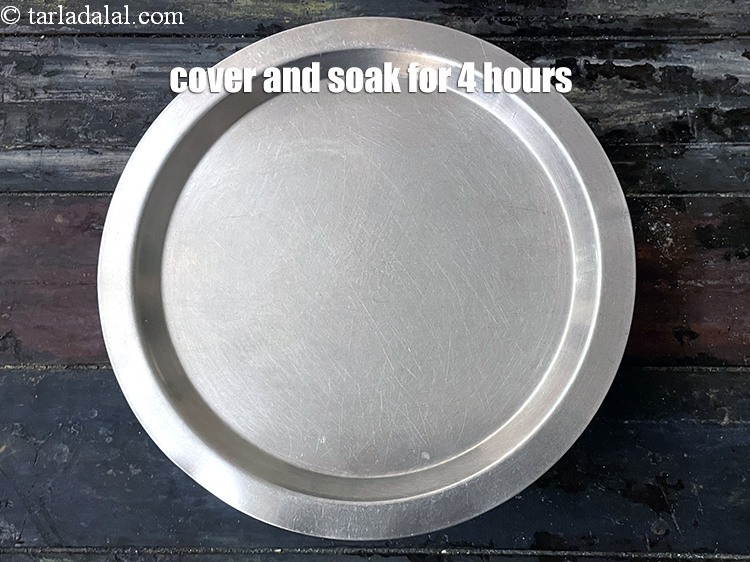 Step 9 – Cover and&nbsp;soak in enough water for 4 hours.