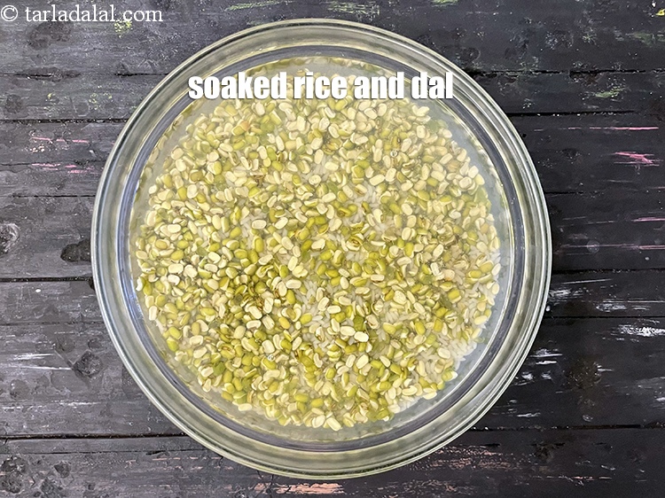 Step 12 – Soaked dal and rice.