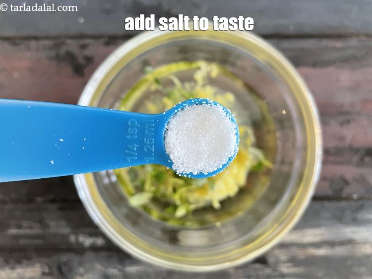 Step 8 – Add salt to taste. We added 1/4 tsp salt.