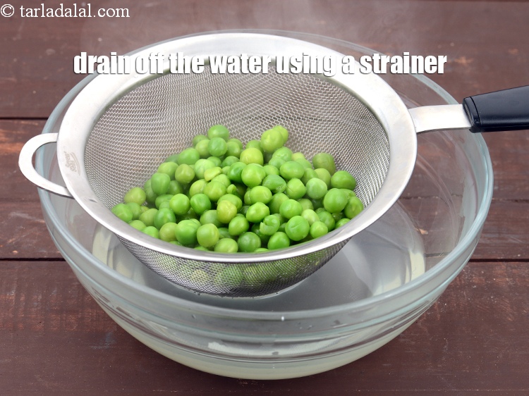 Step 19 – Drain off the water using a strainer.