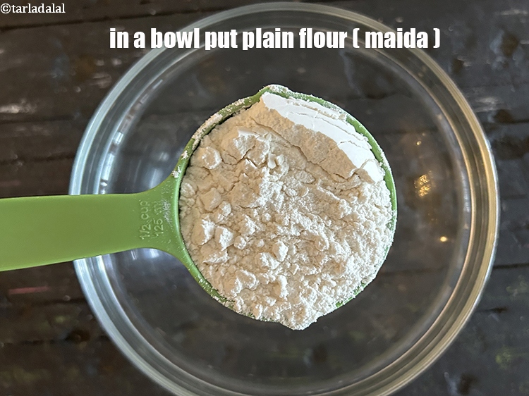 Step 9 – Add&nbsp;<meta charset="UTF-8" />1/4 cup&nbsp;<a href="glossary-plain-flour-maida-188i">plain flour (maida)</a>.