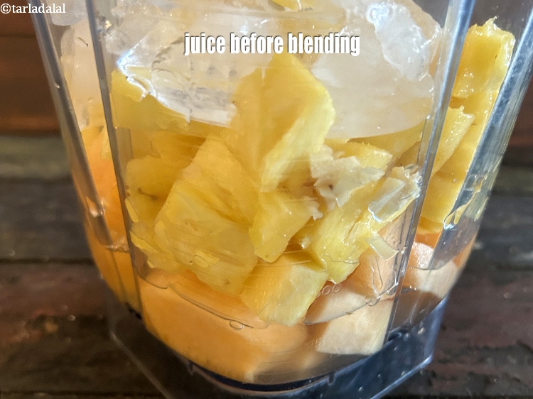 Step 17 – Juice before blending.
