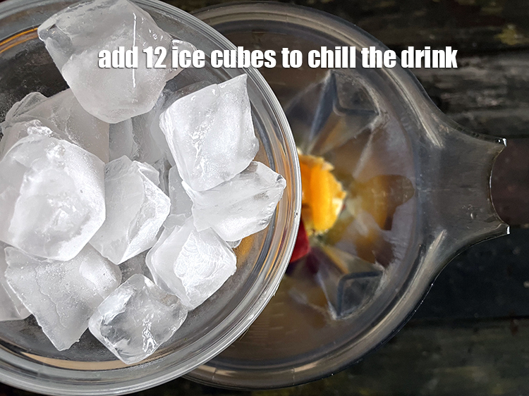 Step 11 – Add 10 to 12 ice cubes or crushed ice. This is used to chill the …