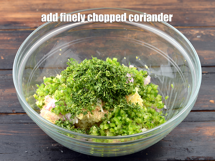 Step 8 – Add 2 tbsp&nbsp;finely&nbsp;<a href="https://www.tarladalal.com/glossary-chopped-coriander-783i">chopped coriander (dhania)</a>.