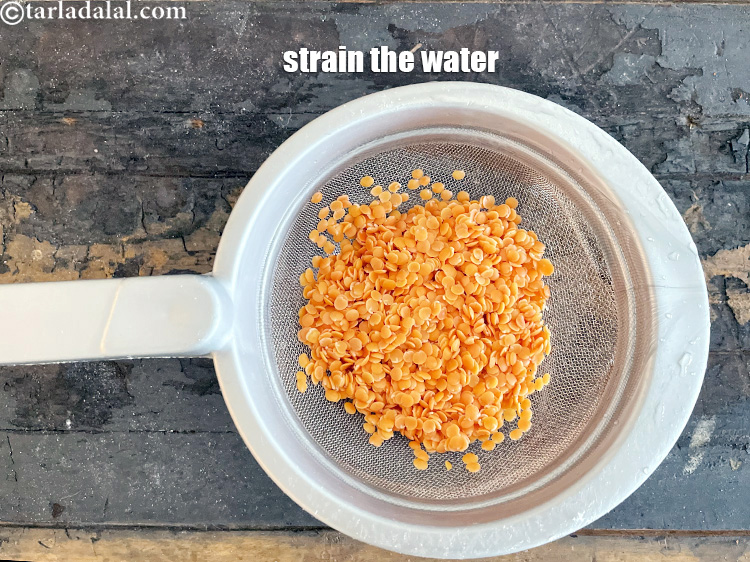 Step 13 – Strain the water.
