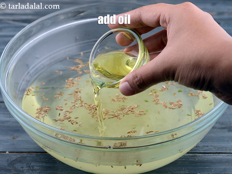 Step 8 – Add 1 tbsp oil.