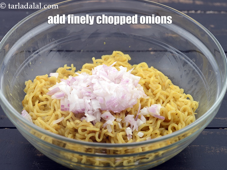 Step 9 – Add 1/4 cup&nbsp;finely&nbsp;<a href="https://www.tarladalal.com/glossary-chopped-onions-722i">chopped onions</a>.