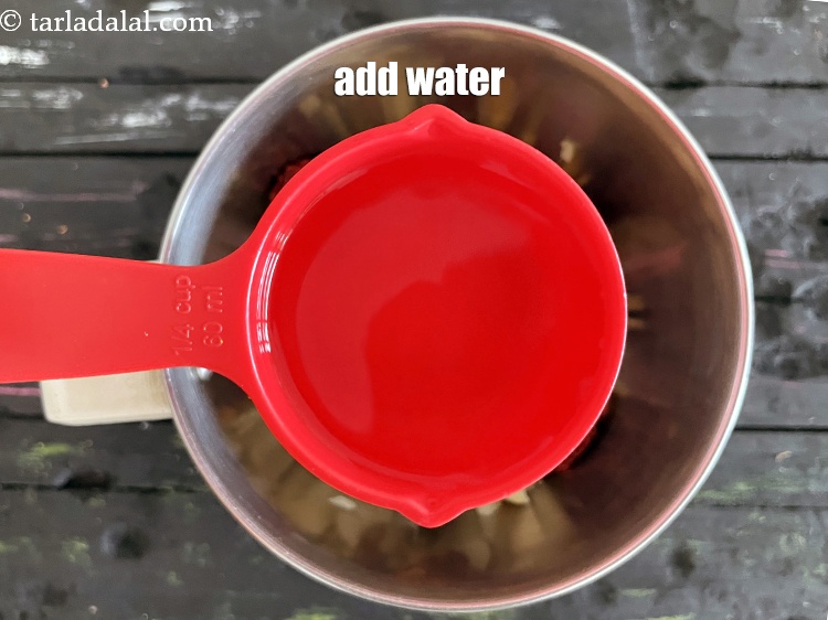 Step 16 – Add 1/4 cup water.