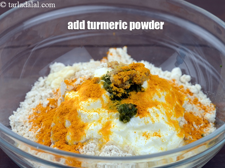 Step 8 – Add &frac12; tsp <a href="https://www.tarladalal.com/glossary-turmeric-powder-haldi-645i">turmeric powder (haldi)</a>.