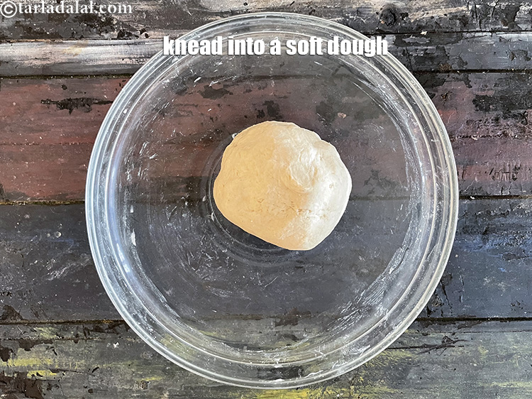 Step 8 – Mix well and knead into a soft dough.
