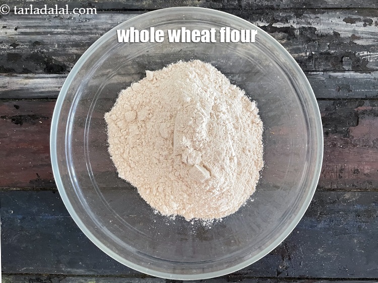 Step 10 – In a bowl put 1 1/2 cup whole wheat flour. You can also use&nbsp;<meta charset="UTF-8" …