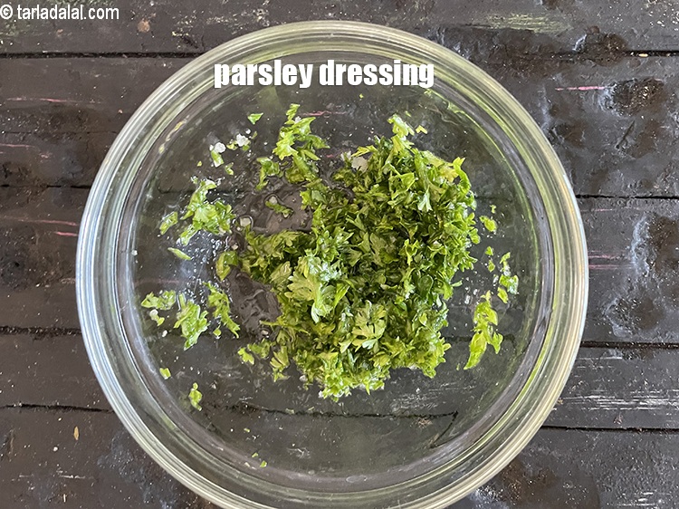 Step 9 – Keep aside the parsely dressing.