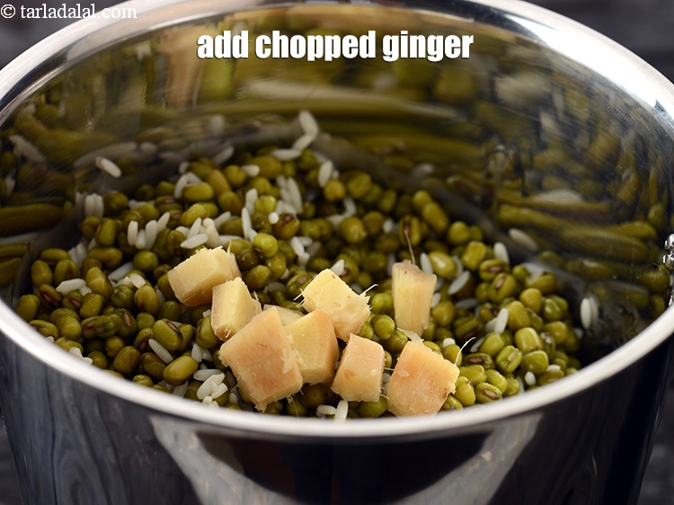 Step 8 – Add &frac12; tbsp <a href="https://www.tarladalal.com/glossary-chopped-ginger-786i">chopped ginger (adrak)</a>.