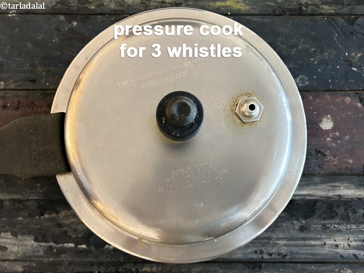 Step 16 – Pressure cook for 3 whistles.