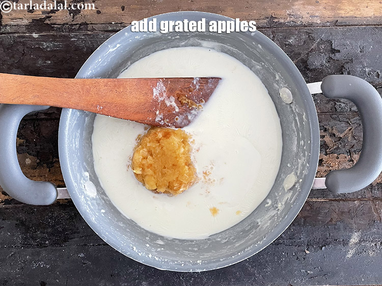 Step 9 – <meta charset="UTF-8" />Add 3/4 cup&nbsp;peeled and&nbsp;<a href="glossary-grated-apples-60i">grated apples</a>.&nbsp;