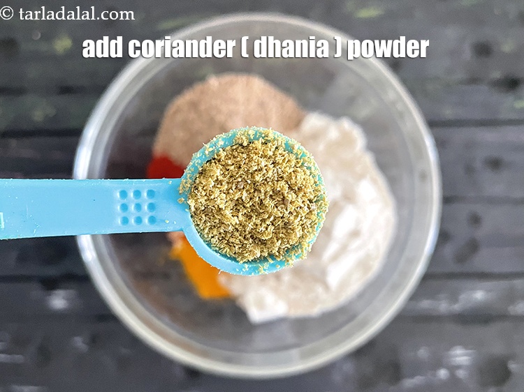 Step 11 – Add&nbsp;<meta charset="UTF-8" />1/2 tsp&nbsp;<a href="glossary-coriander-powder-dhania-powder-370i">coriander (dhania) powder</a>.