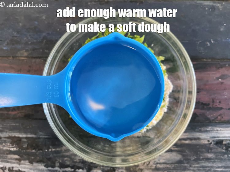 Step 10 – Use&nbsp;enough <strong>warm water </strong>to make a soft dough. We used 2/3 cup warm water. Note …