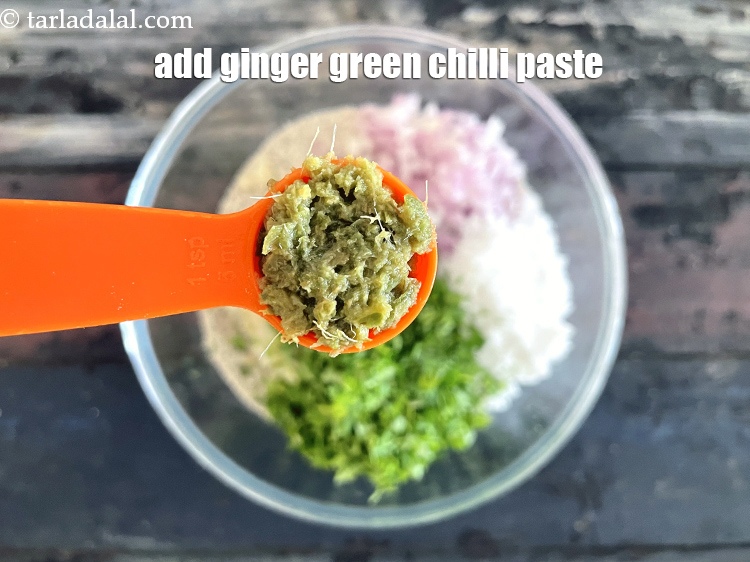 Step 8 – Add&nbsp;<meta charset="UTF-8" />2 tsp&nbsp;<a href="glossary-ginger-green-chilli-paste-adrak-mirch-ki-paste-adrak-mirchi-paste-139i">ginger-green chilli paste</a>.