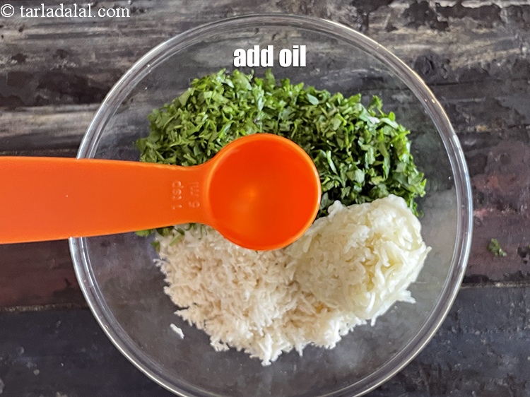 Step 8 – Add 2 tsp oil.