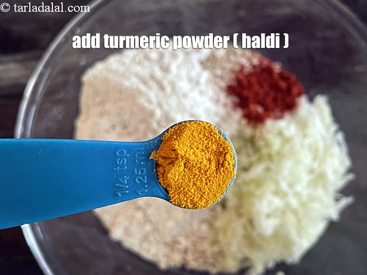 Step 9 – Add&nbsp;<meta charset="UTF-8" />1/4 tsp&nbsp;<a href="glossary-turmeric-powder-haldi-645i">turmeric powder (haldi)</a>.
