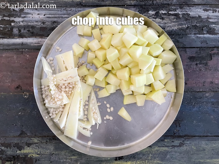 Step 8 – Chop into cubes.