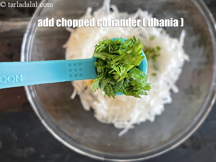 Step 9 – Add&nbsp;<meta charset="UTF-8" />1 tsp&nbsp;<a href="glossary-chopped-coriander-783i">chopped coriander (dhania)</a>.