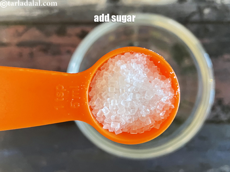 Step 14 – Add&nbsp;<meta charset="UTF-8" />2 tsp&nbsp;<a href="glossary-sugar-chini-shakkar-278i">sugar</a>.