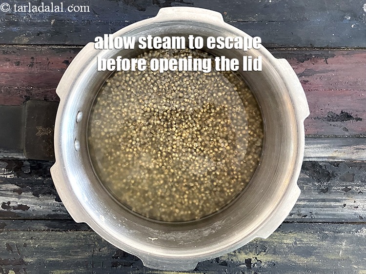 Step 15 – Allow the steam to escape before opening the lid.