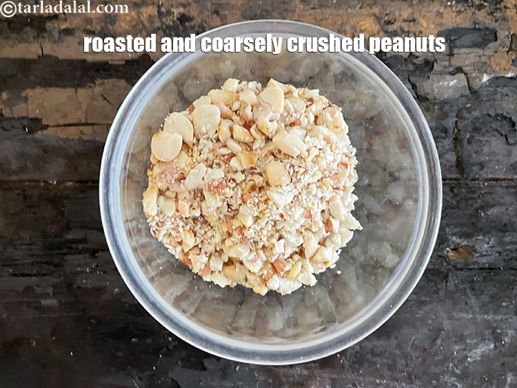 Step 27 – Keep aside. Your roasted and coarsely ground peanuts are ready to use in the salad.