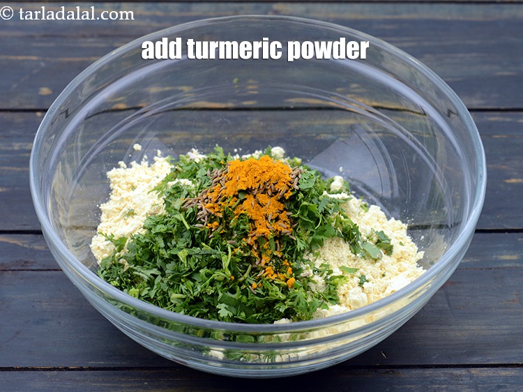 Step 9 – Add 1/4 tsp <a href="https://www.tarladalal.com/glossary-turmeric-powder-haldi-645i">turmeric powder (haldi)</a>.