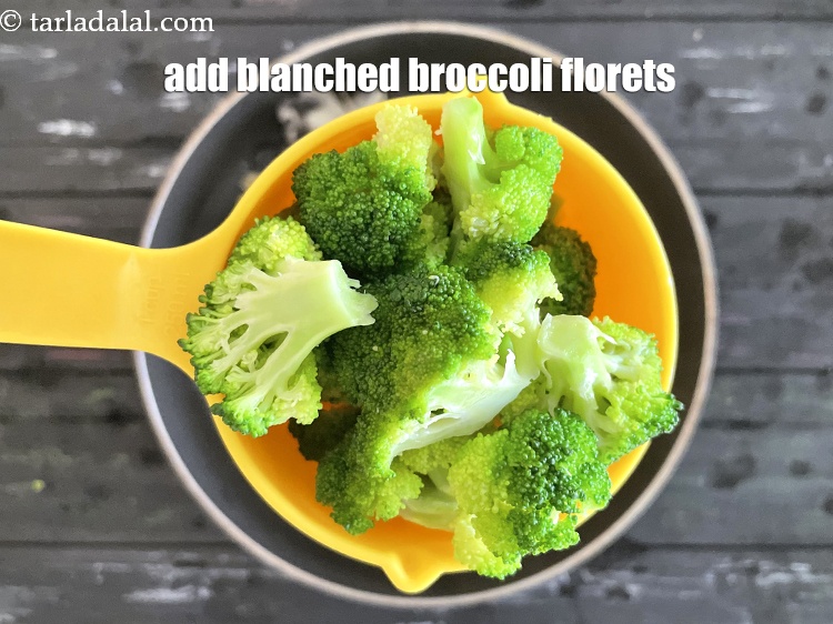 Step 17 – Add&nbsp;<meta charset="UTF-8" />1 cup&nbsp;<a href="glossary-blanched-broccoli-florets-719i">blanched broccoli florets</a>.