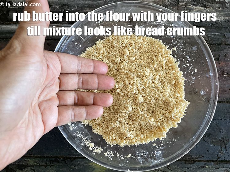Step 12 – Rub the butter into the flour with your fingertips till the mixture resembles bread crumbs.