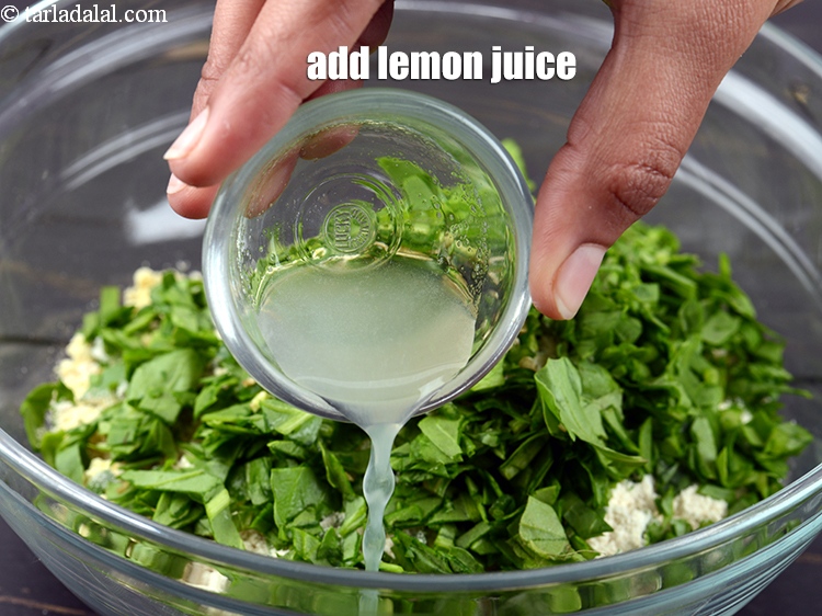 Step 8 – Add 1 tbsp <a href="https://www.tarladalal.com/glossary-lemon-juice-numbi-ka-ras-nimbu-ka-juice-471i">lemon juice</a>.