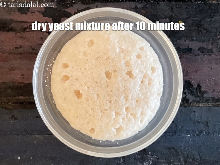 Step 12 – Dry yeasy mixture after 10 minutes.