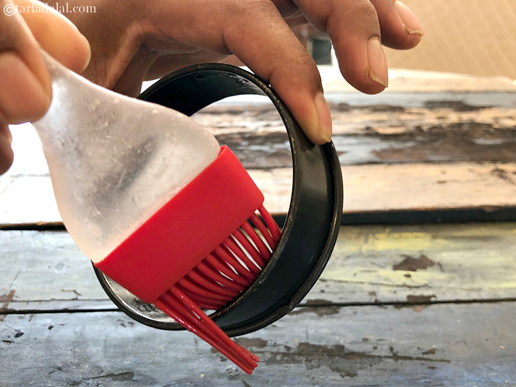 Step 8 – Grease the inside of a loose &nbsp;bottom tin &nbsp;of about 3.5 inches diameter with a …