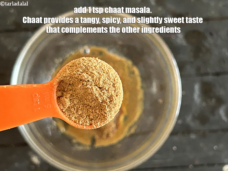 Step 9 – Add <strong>1&nbsp;tsp</strong>&nbsp;<a href="glossary-chaat-masala-300i">chaat masala</a>. Chaat provides a tangy, spicy, and slightly sweet taste that complements …