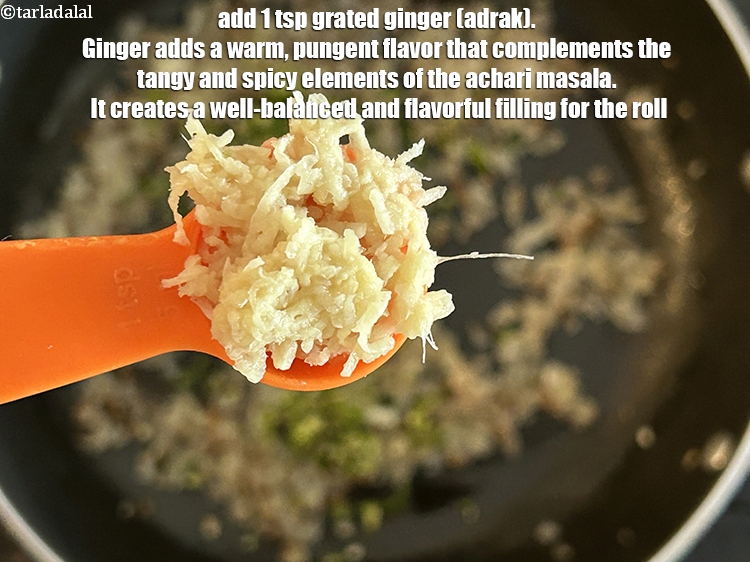 Step 11 – Add&nbsp;<meta charset="UTF-8" />1 tsp&nbsp;<a href="glossary-grated-ginger-943i">grated ginger (adrak)</a>.&nbsp;Ginger adds a warm,&nbsp;pungent flavor that complements the tangy …